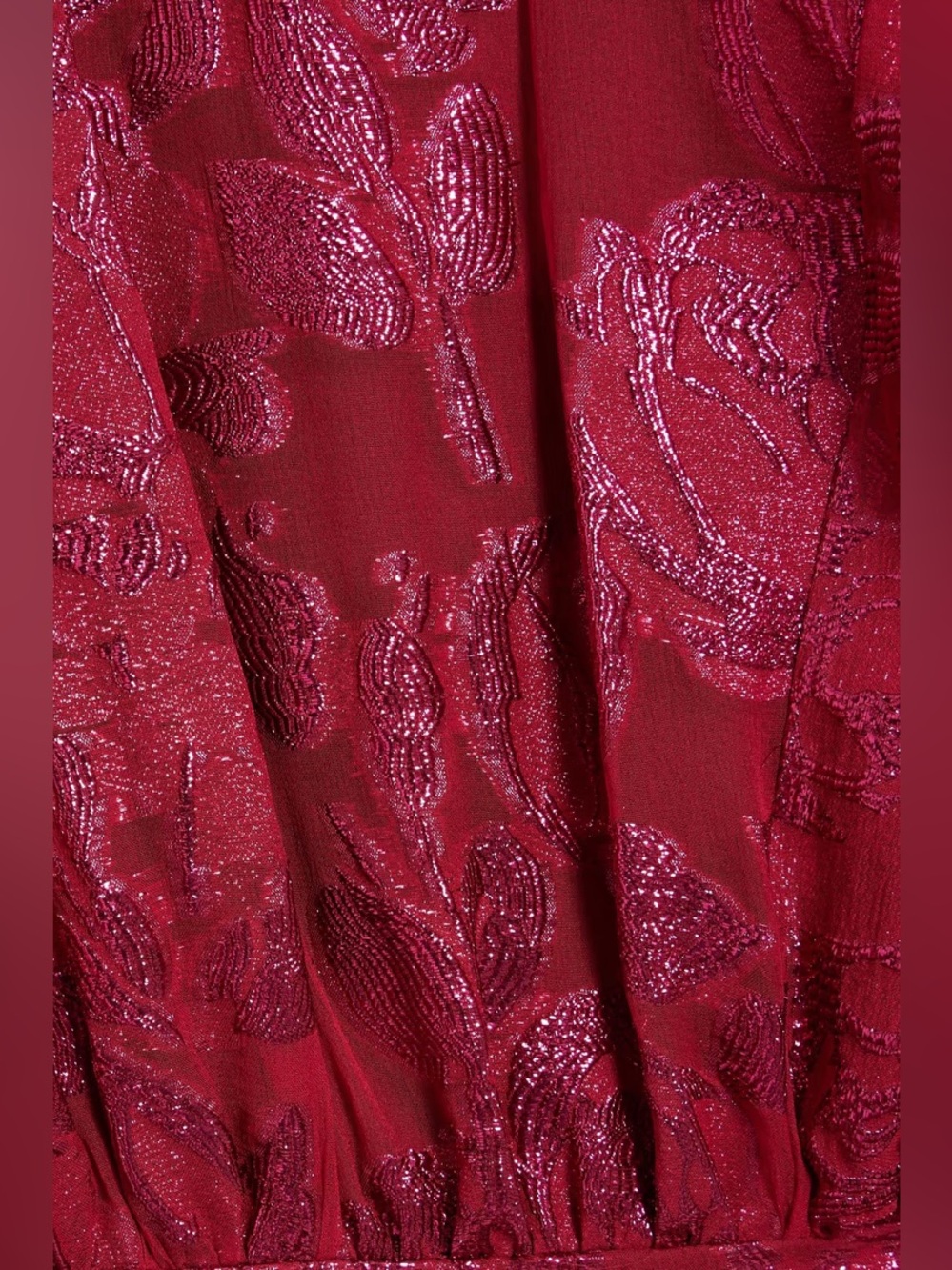 IRO Murai Metallic Fil coupé silk-blend Georgette Dress Fuchsia FR 34 MSRP $770 - Picture 4 of 7
